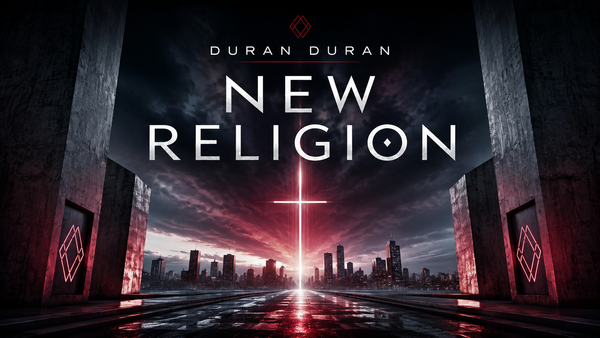 Grafica editoriale dedicata a New Religion dei Duran Duran