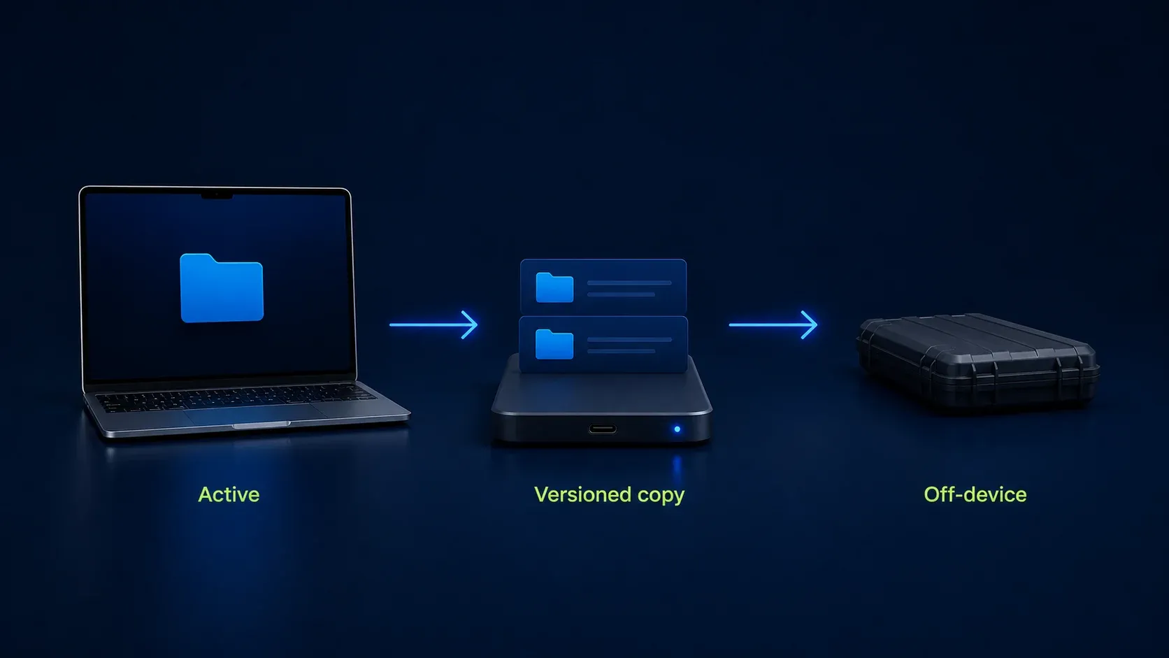 Active Snagit Library, versioned copy, and off-device backup