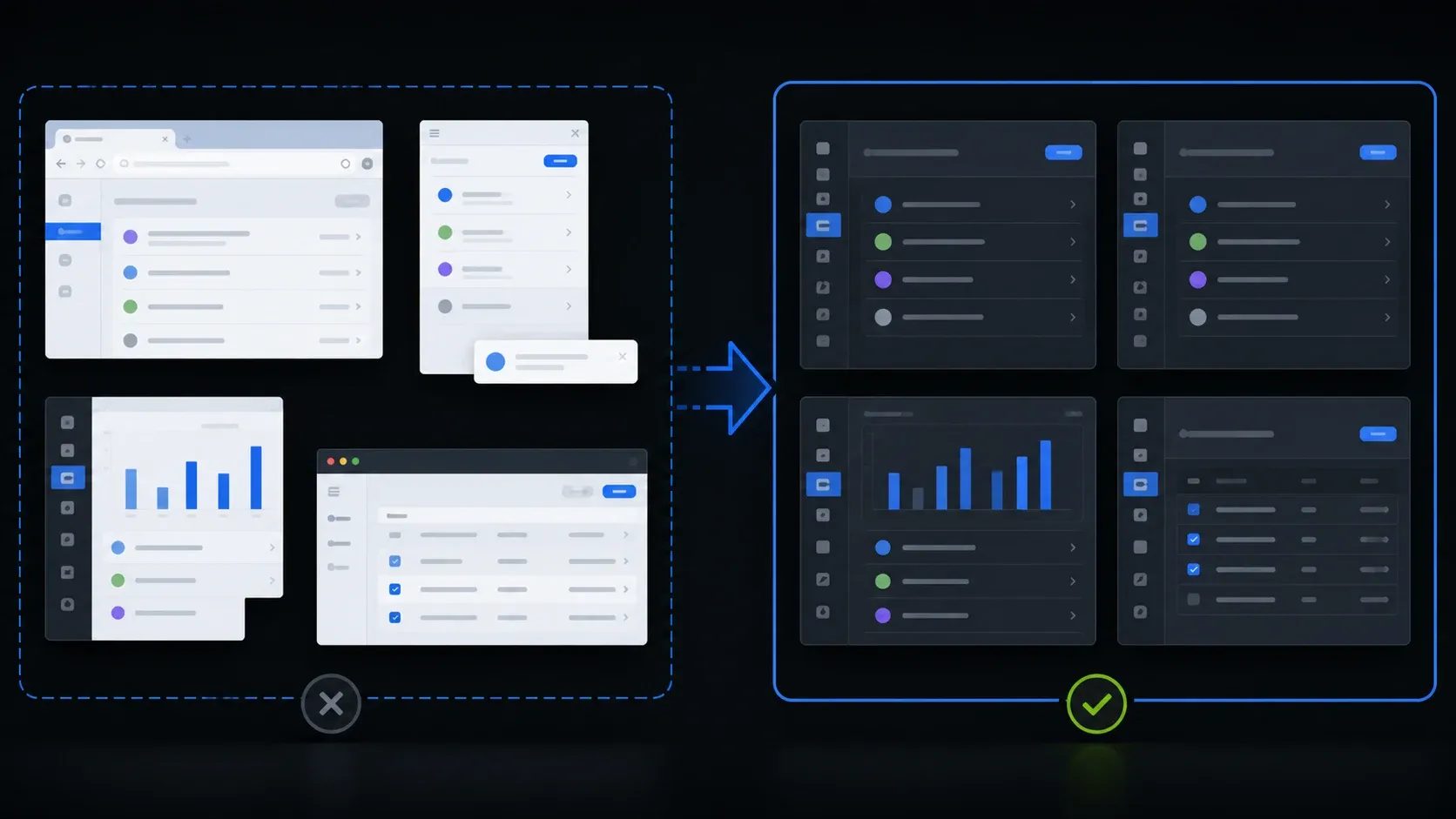 Normalize screenshot crop, scale, theme, and privacy before combining images in a Snagit template