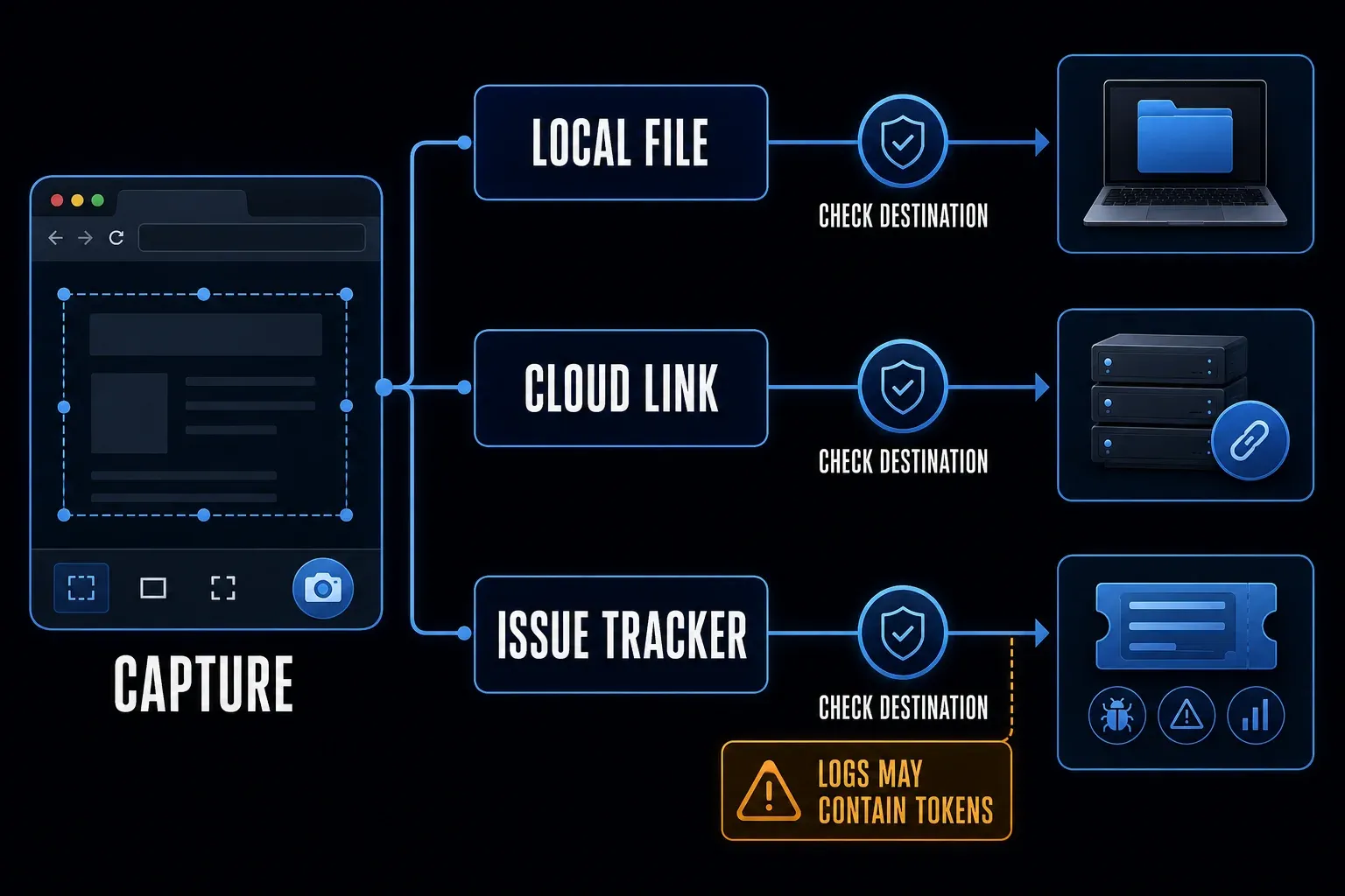 Local and cloud workflow comparison for Chrome screenshot extensions with privacy checkpoints