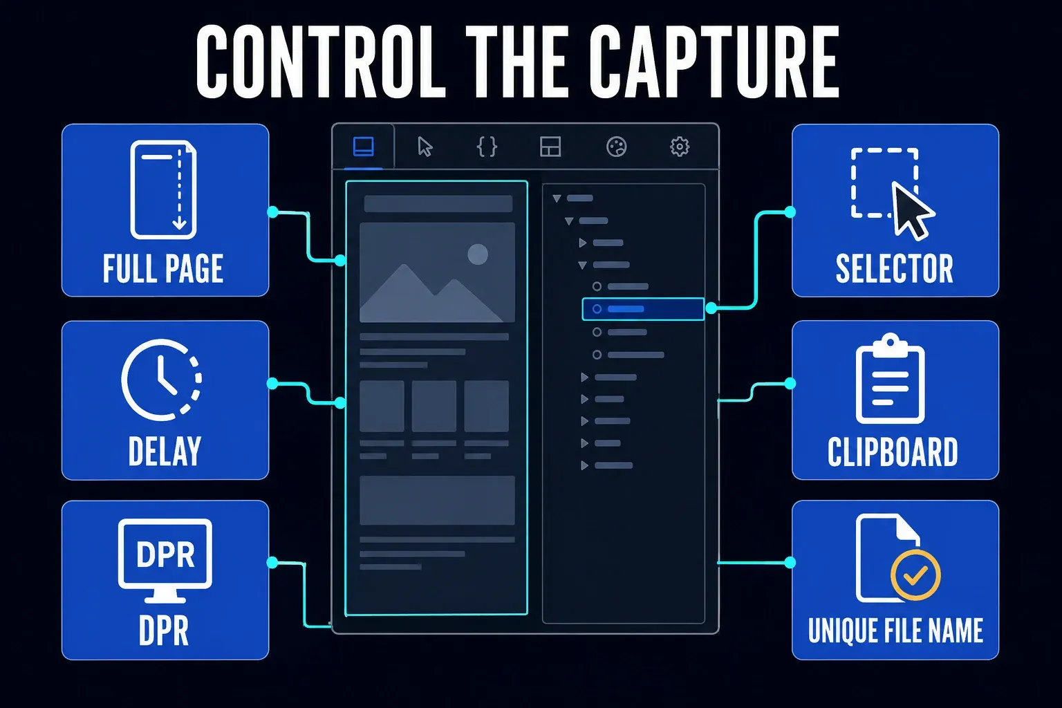 Firefox DevTools full page screenshot options for camera console delay DPR and selector