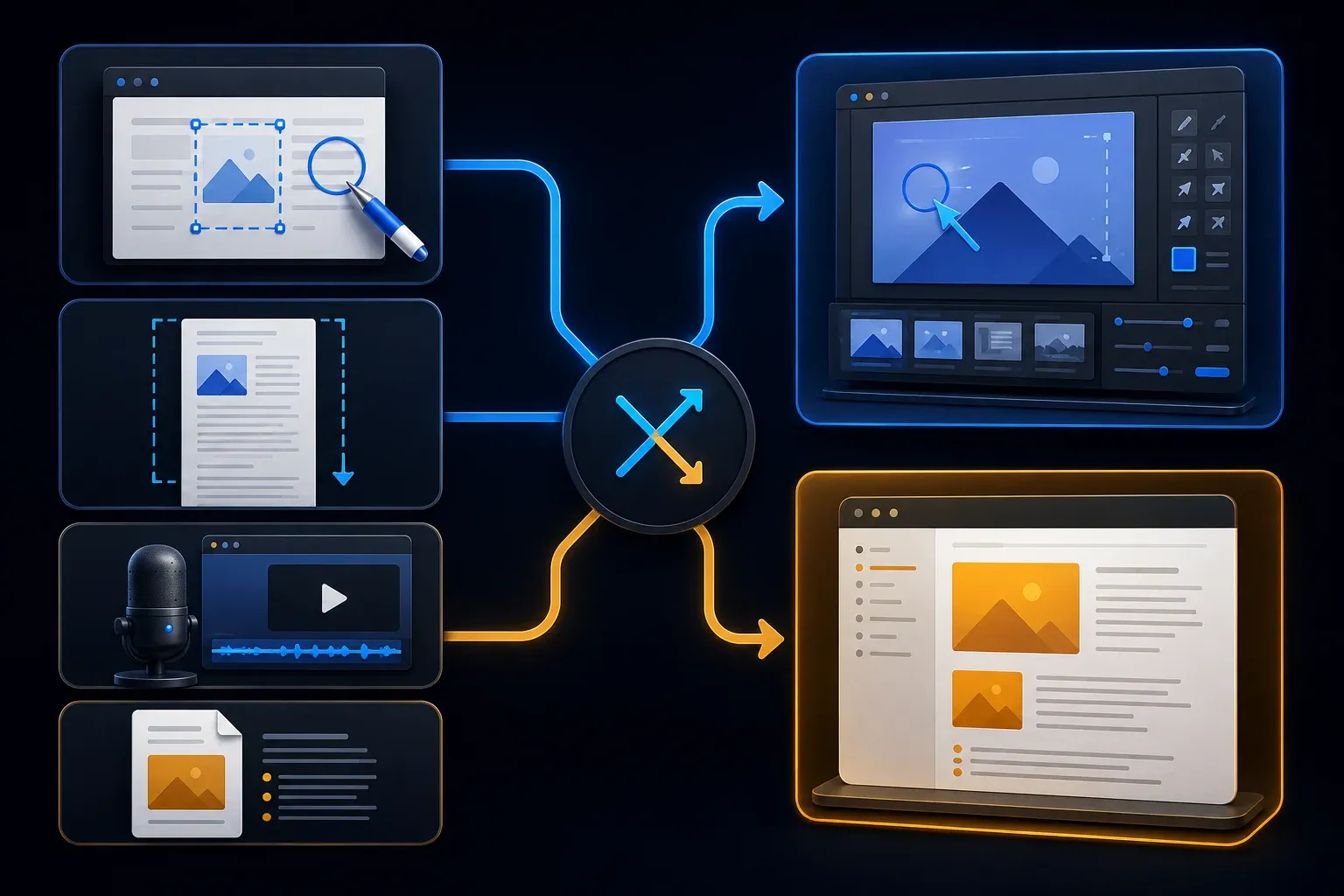 Snagit and Guidde compared by precise visual editing versus AI video and written documentation