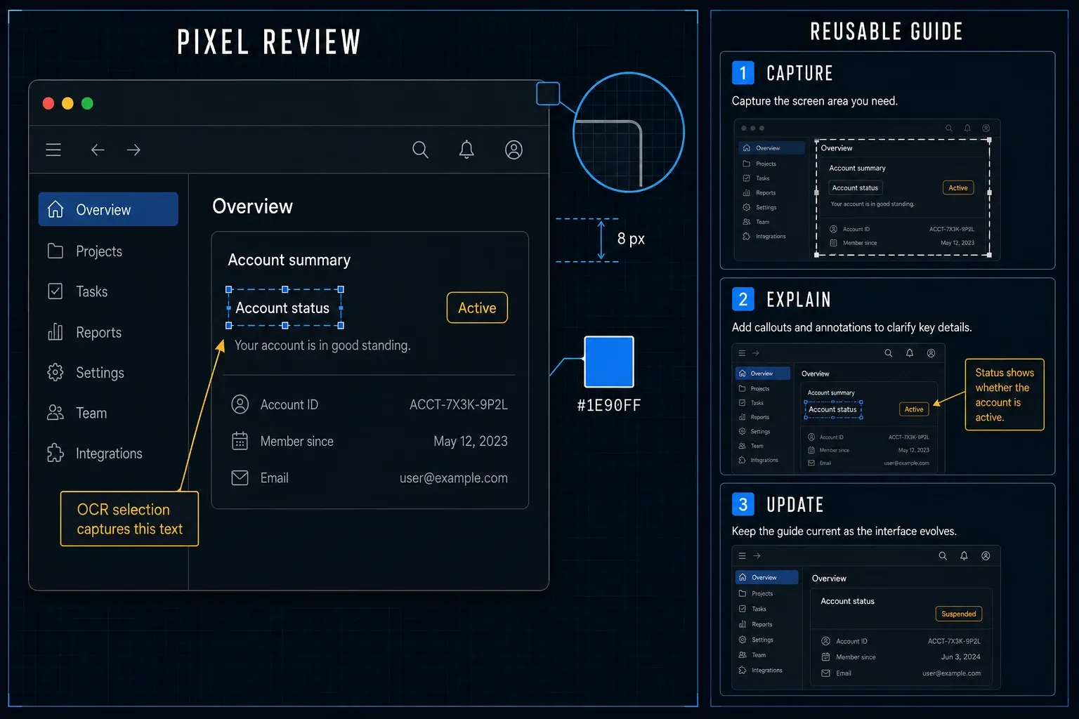 Mac interface review with Shottr ruler color picker OCR and annotation compared with a Snagit guide layout