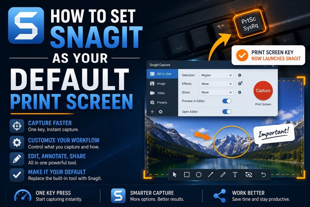 How to Set Snagit as Your Default Print Screen