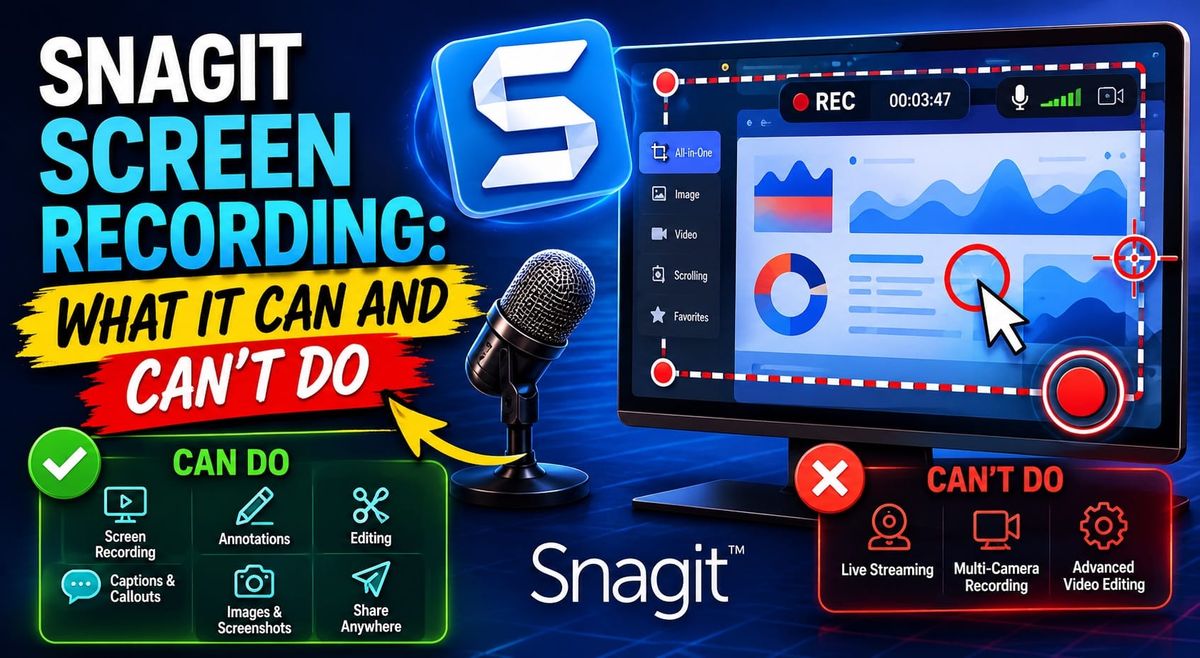 Snagit Screen Recording: What It Can and Can't Do