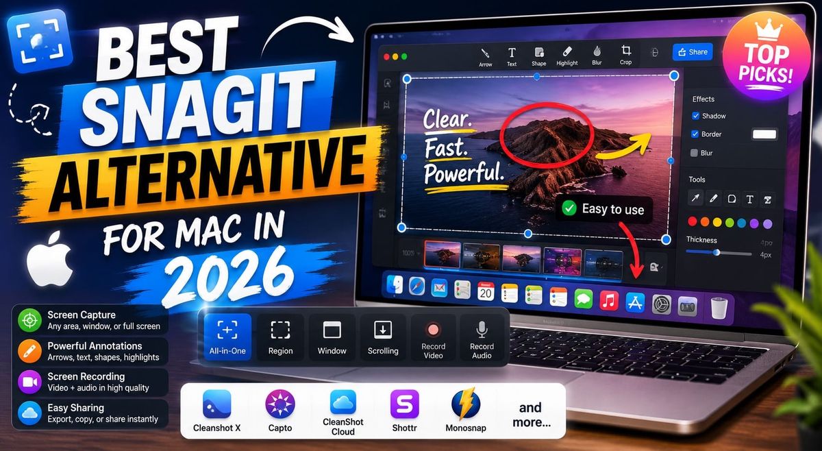Best Snagit Alternative for Mac in 2026