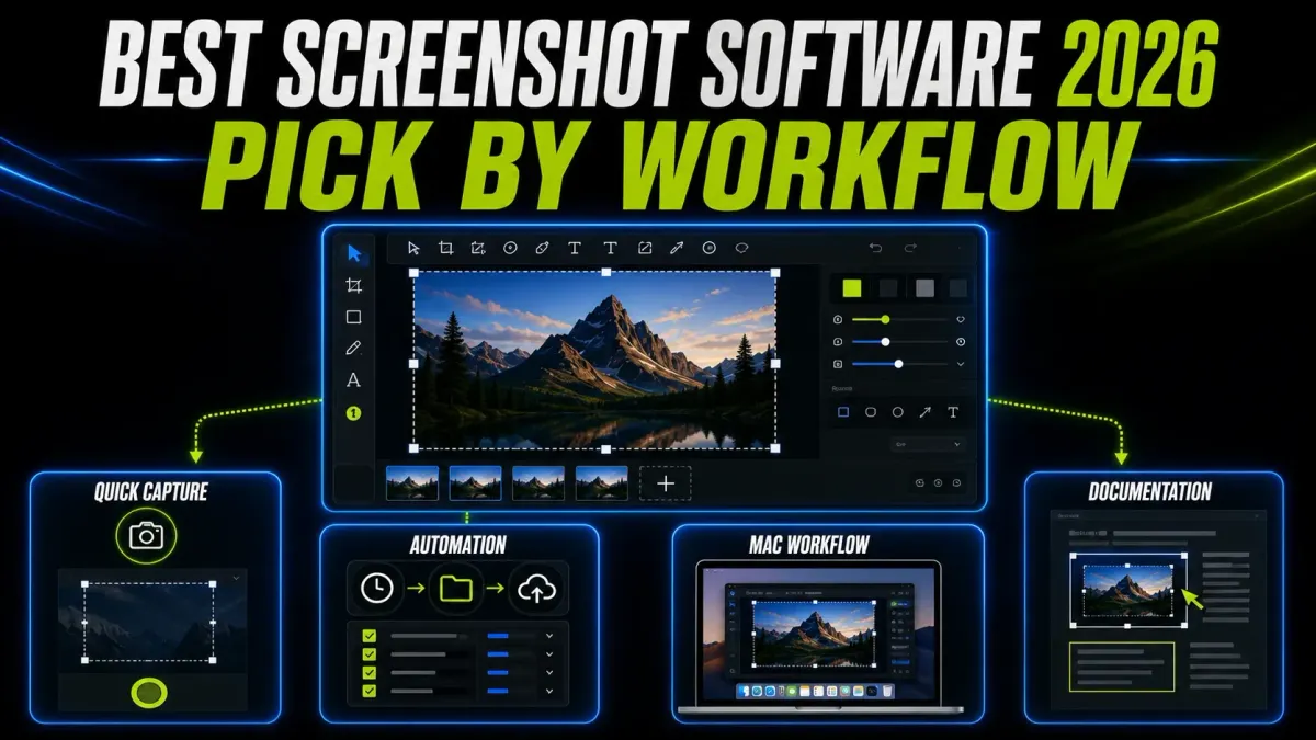 Screenshot software workflows for quick capture, automation, Mac editing, and maintained documentation