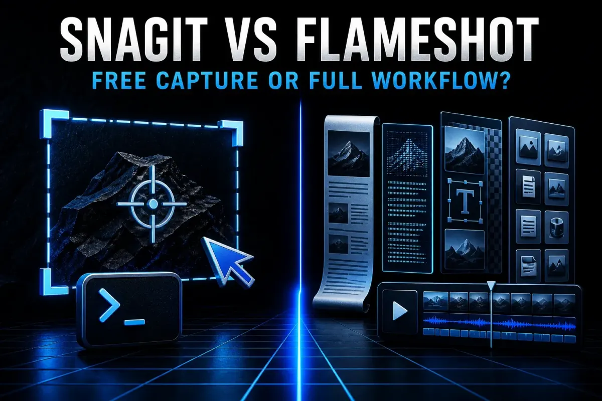 Snagit and Flameshot compared for free capture, Linux support, and documentation workflows