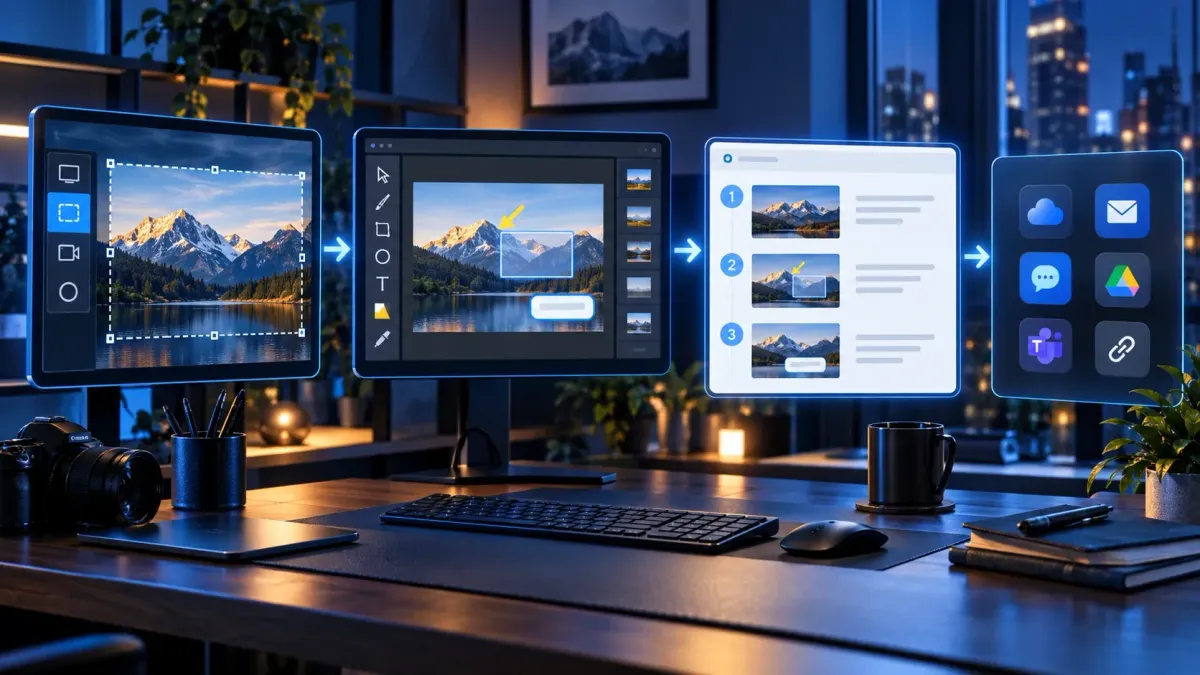 Snagit 2026 capture, editing, step guide, and sharing workflow
