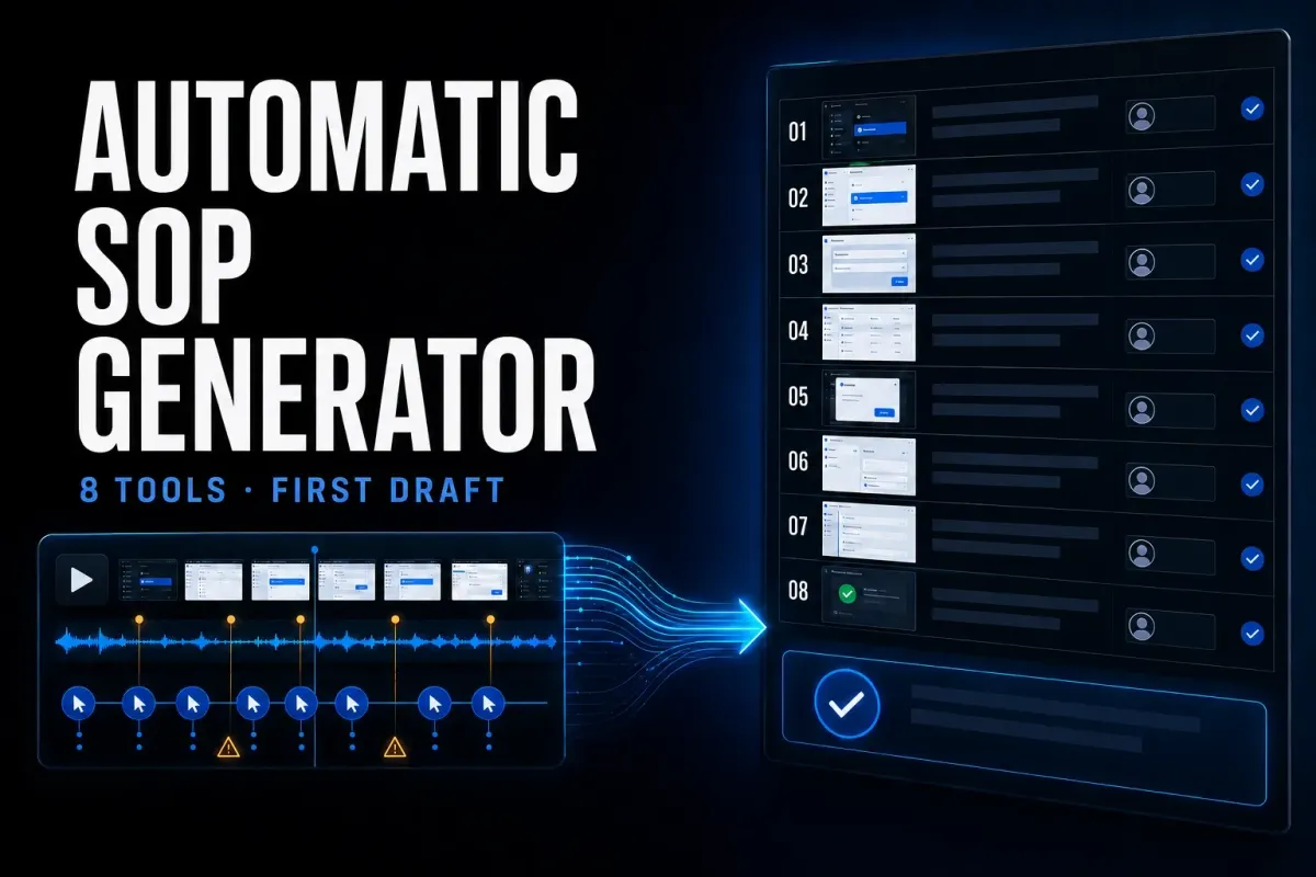 Automatic SOP generator turning recorded screen activity into a reviewable first draft