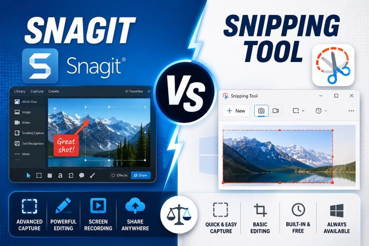 Snagit vs Snipping Tool