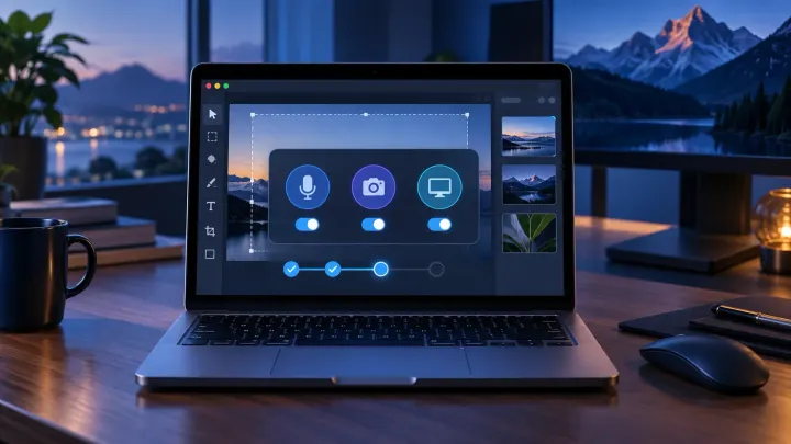 Snagit for Mac capture editor with screen, microphone, and camera permissions
