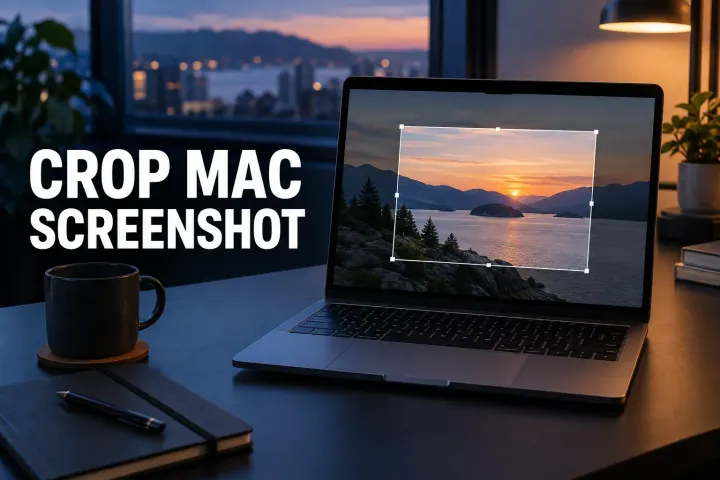 Mac laptop showing a crop boundary around part of an existing screenshot