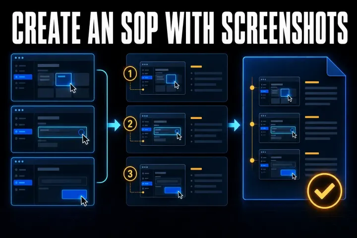 How to create an SOP with screenshots from captured screen states to an approved procedure