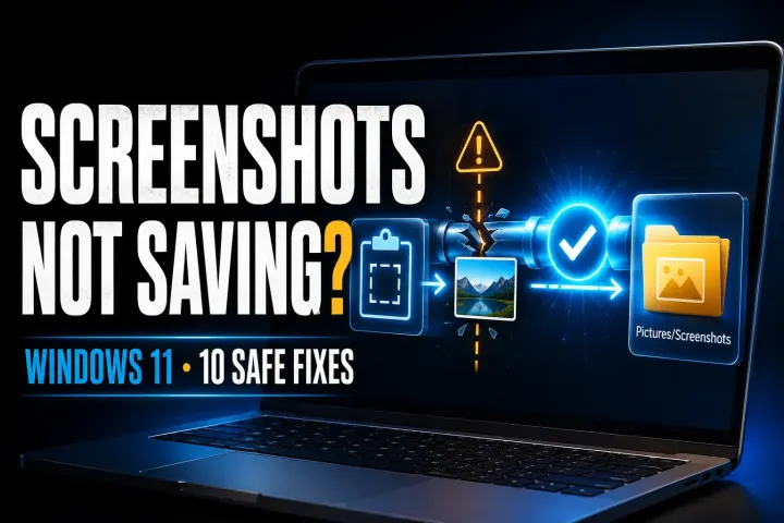 Windows 11 screenshots not saving with clipboard, folder, OneDrive, and repair checks
