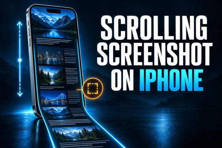 Long webpage screenshot extending from an iPhone screen
