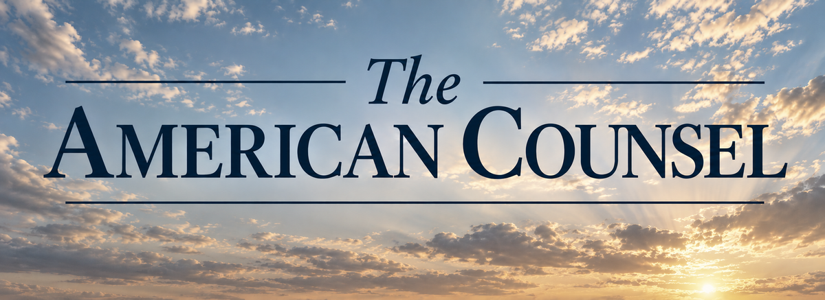 The American Counsel wordmark over a sunlit sky.
