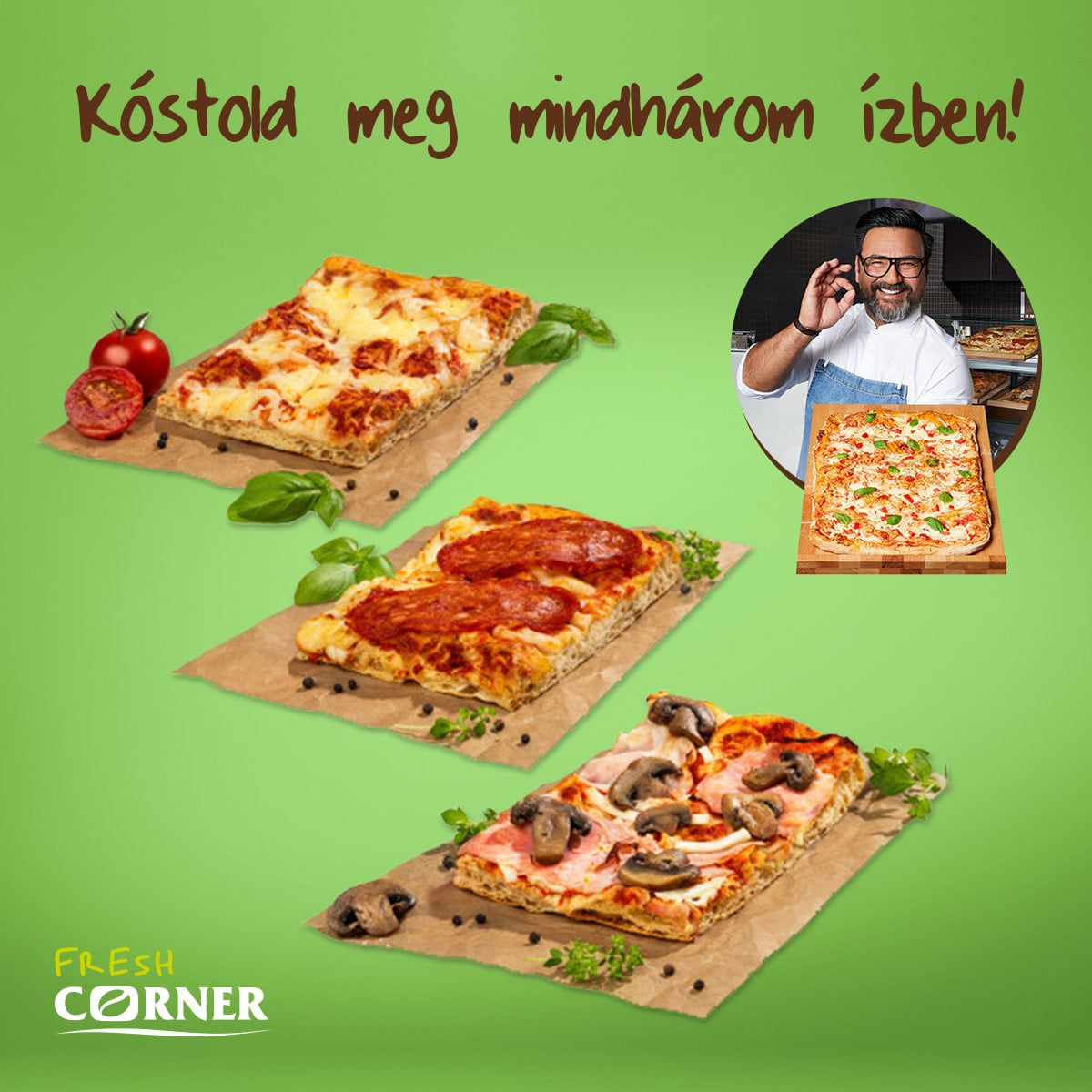 Итальянская пицца Gianni’s в кафе Fresh Corners на АЗС MOL Венгрия