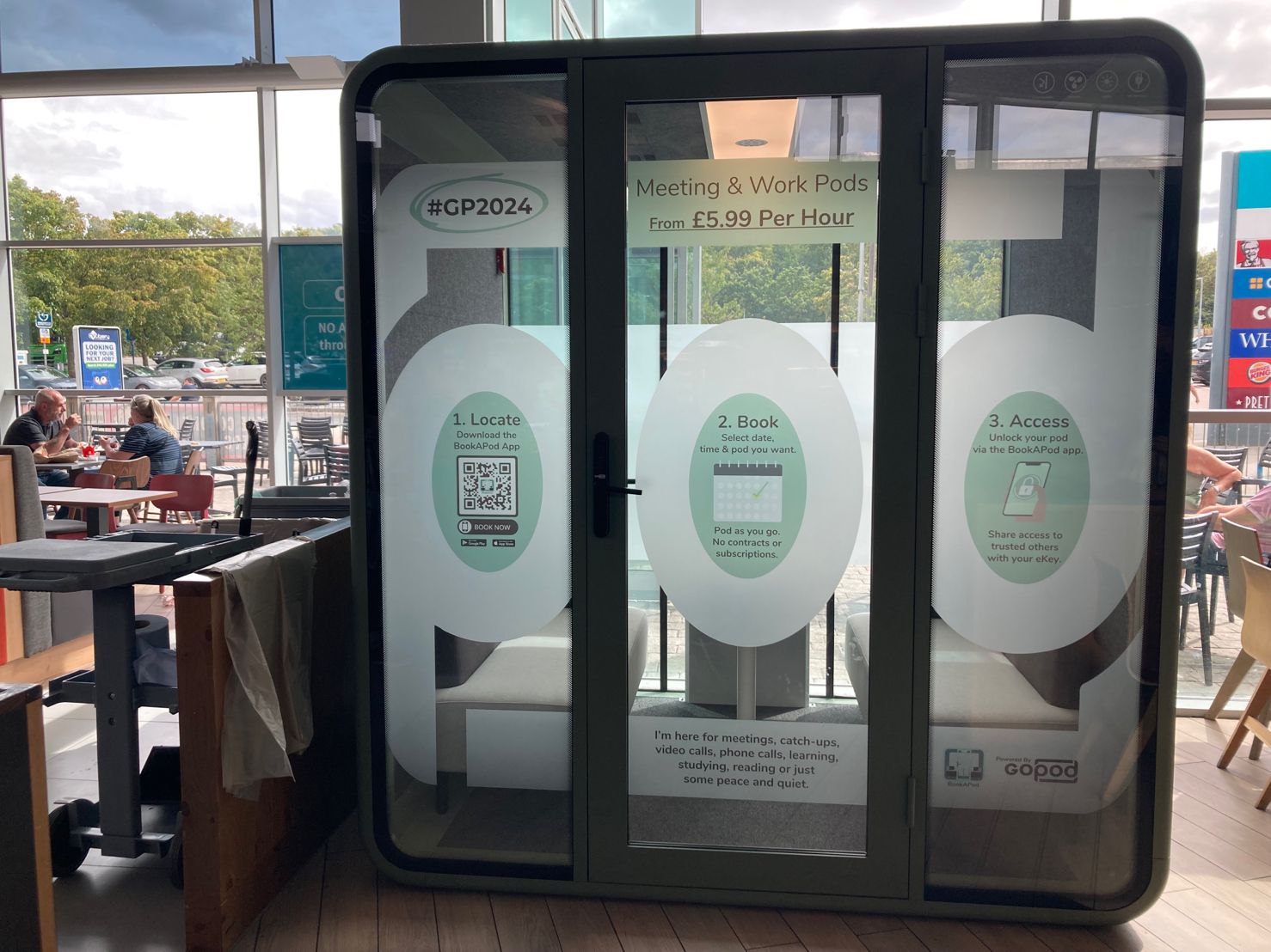 Акустические капсулы BookAPod устанавливают на объектах придорожного сервиса Moto Hospitality и Welcome Break по всей Великобритании