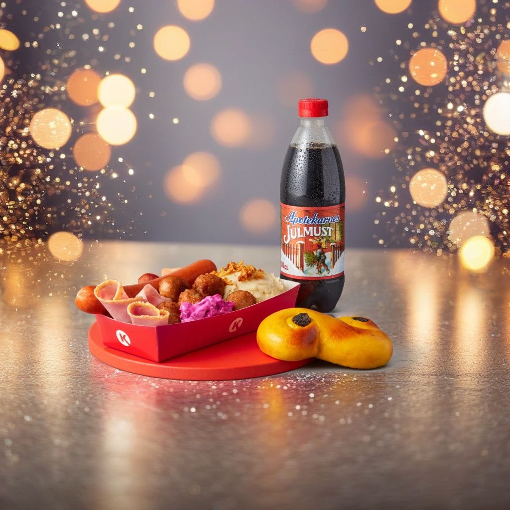 Праздничное меню Hjulbord на АЗС Circle K в Швеции