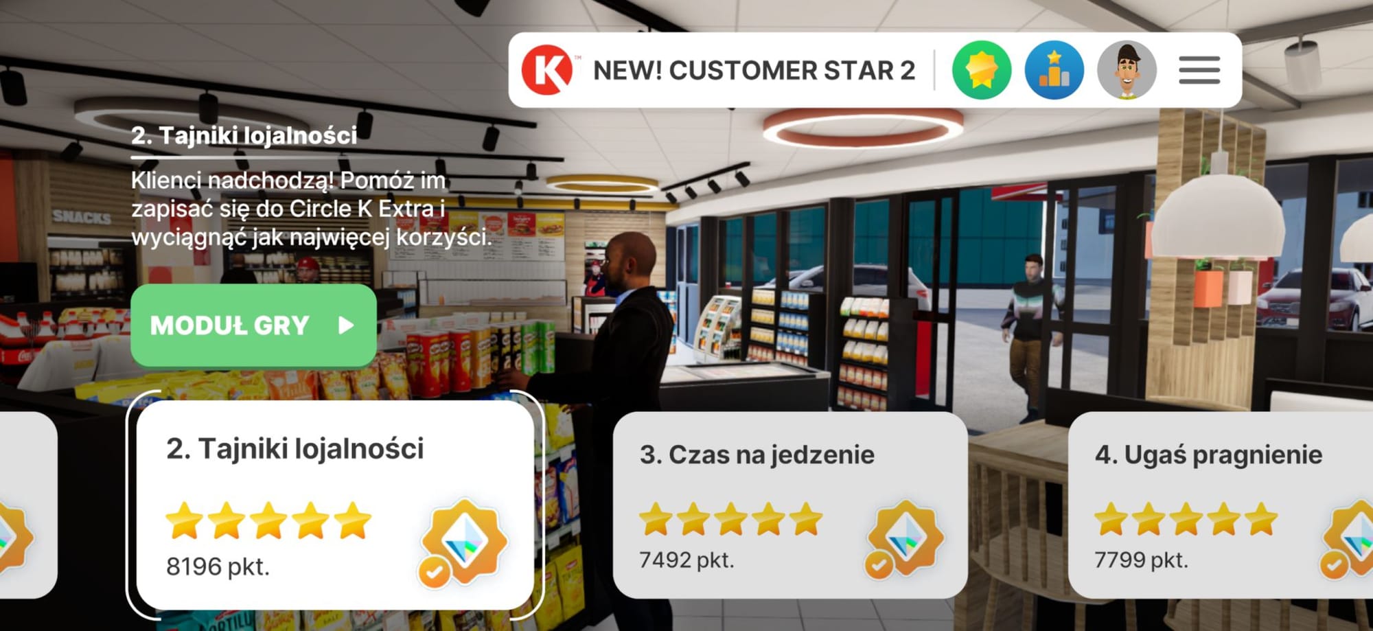 Геймифицированное обучение персонала АЗС Circle K в Польше