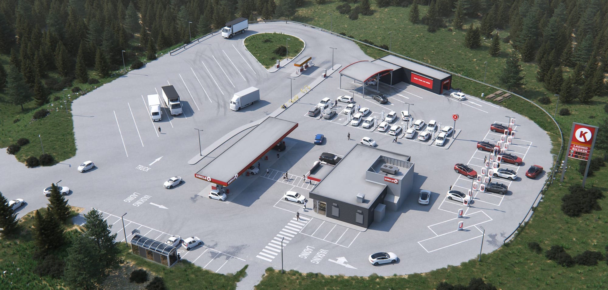 Circle K удвоит сеть зарядных станций для электромобилей в Норвегии