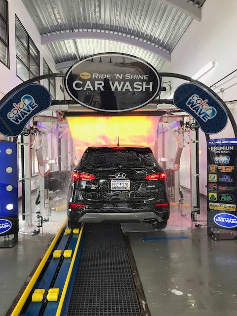 Туннельная мойка на АЗС Spinx в США