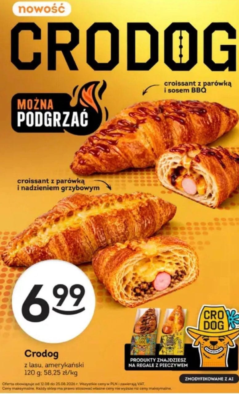 В польской Żabka продаётся хот-дог в круассане Crodog