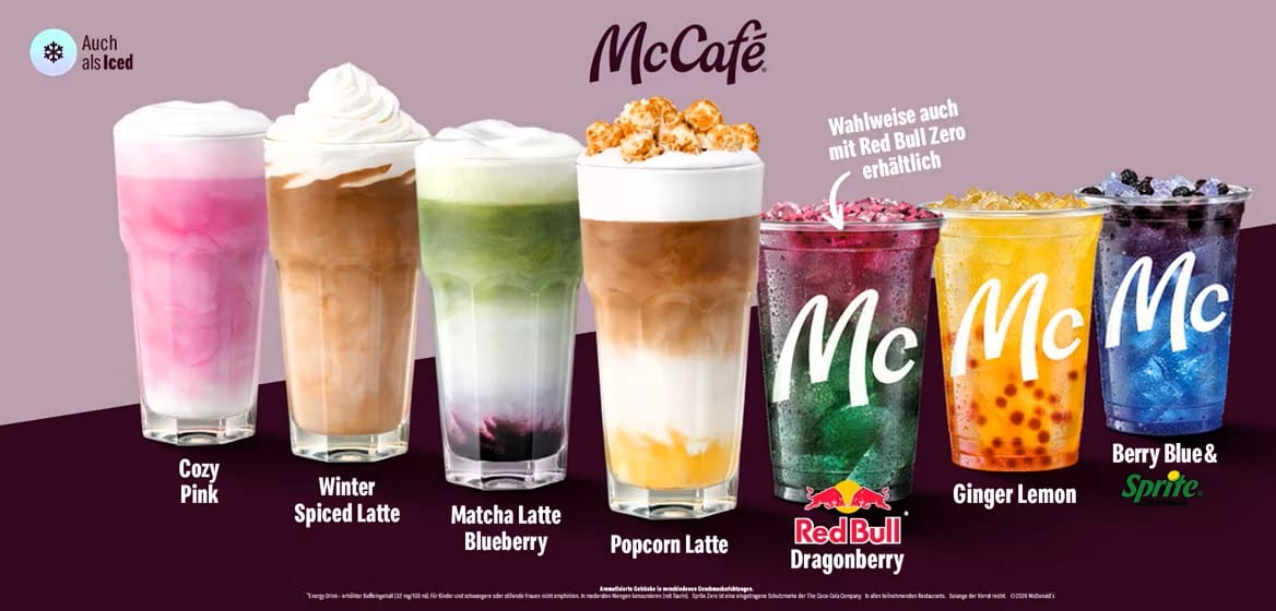 Новые напитки McCafé от McDonald’s в Германии заставляют Берлин сиять