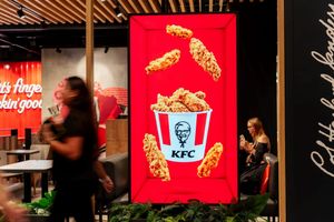 Первый в Литве 3D-экран в ресторане KFC