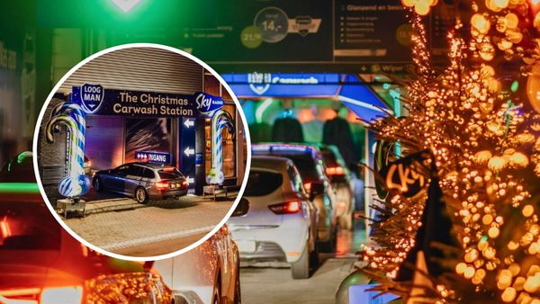 Рождественская автомойка Loogman в Роттердаме