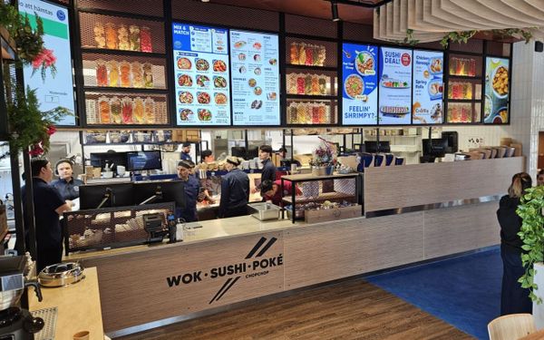 Дизайн кассовой зоны ресторана ChopChop Asian Express в Швеции