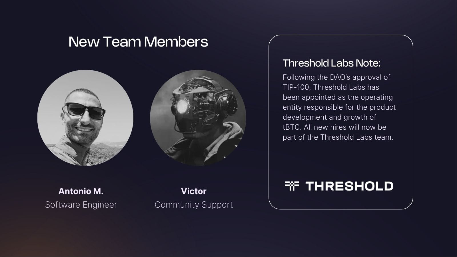 October 2025 New Team Members | Threshold Network
