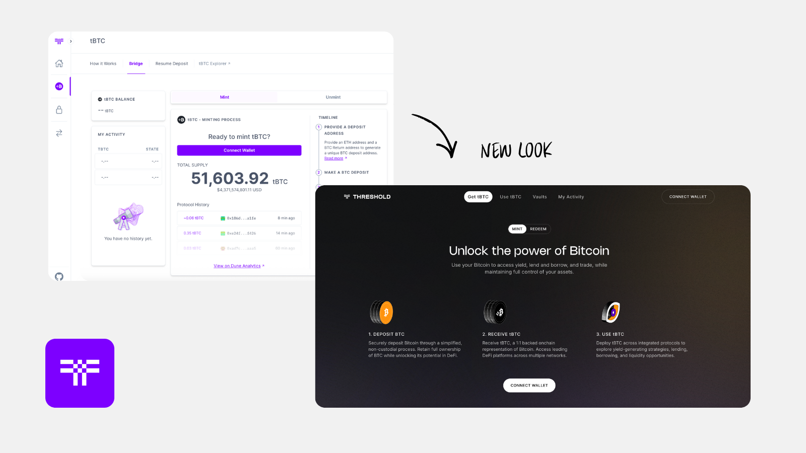 Before and After Threshold App | threshold.network