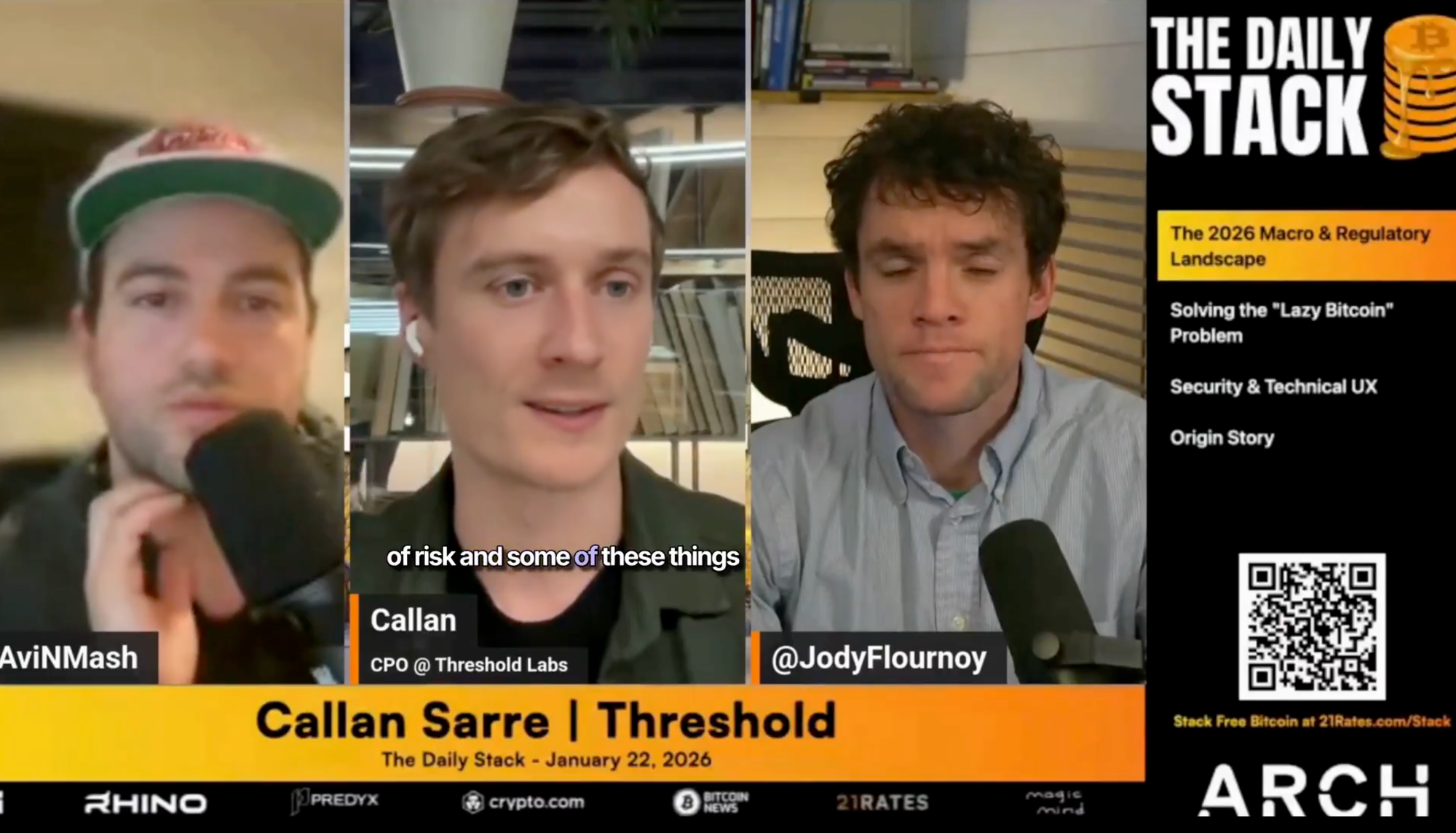 Threshold Labs CPO and Co-Founder Callan Sarre at Bitcoin News | Threshold