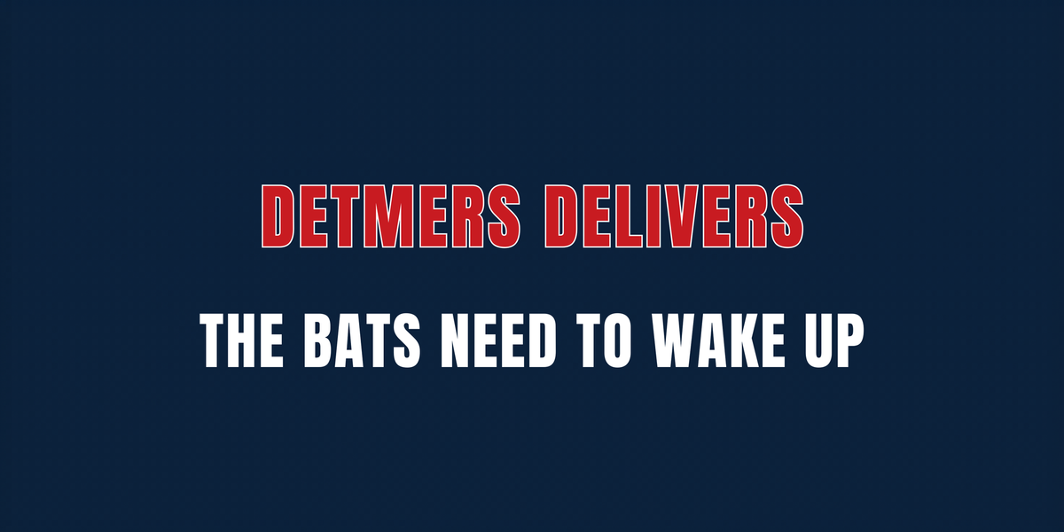 Detmers Was Dealing. The Offense Forgot to Show Up.