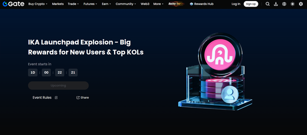 Xu hướng Launchpad trở lại: Ika (IKA) trên Gate.io mở ra chu kỳ đầu tư mới cho Web3