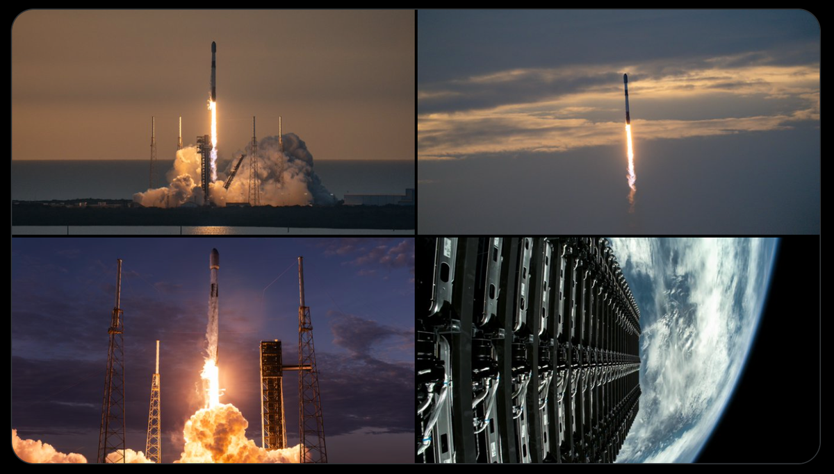 SpaceX Falcon 9 launches 29 Starlink  satellites and BESXAR’s Flight 1 from Florida 🚀