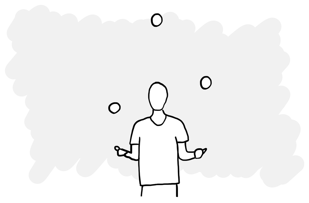 A person juggling.