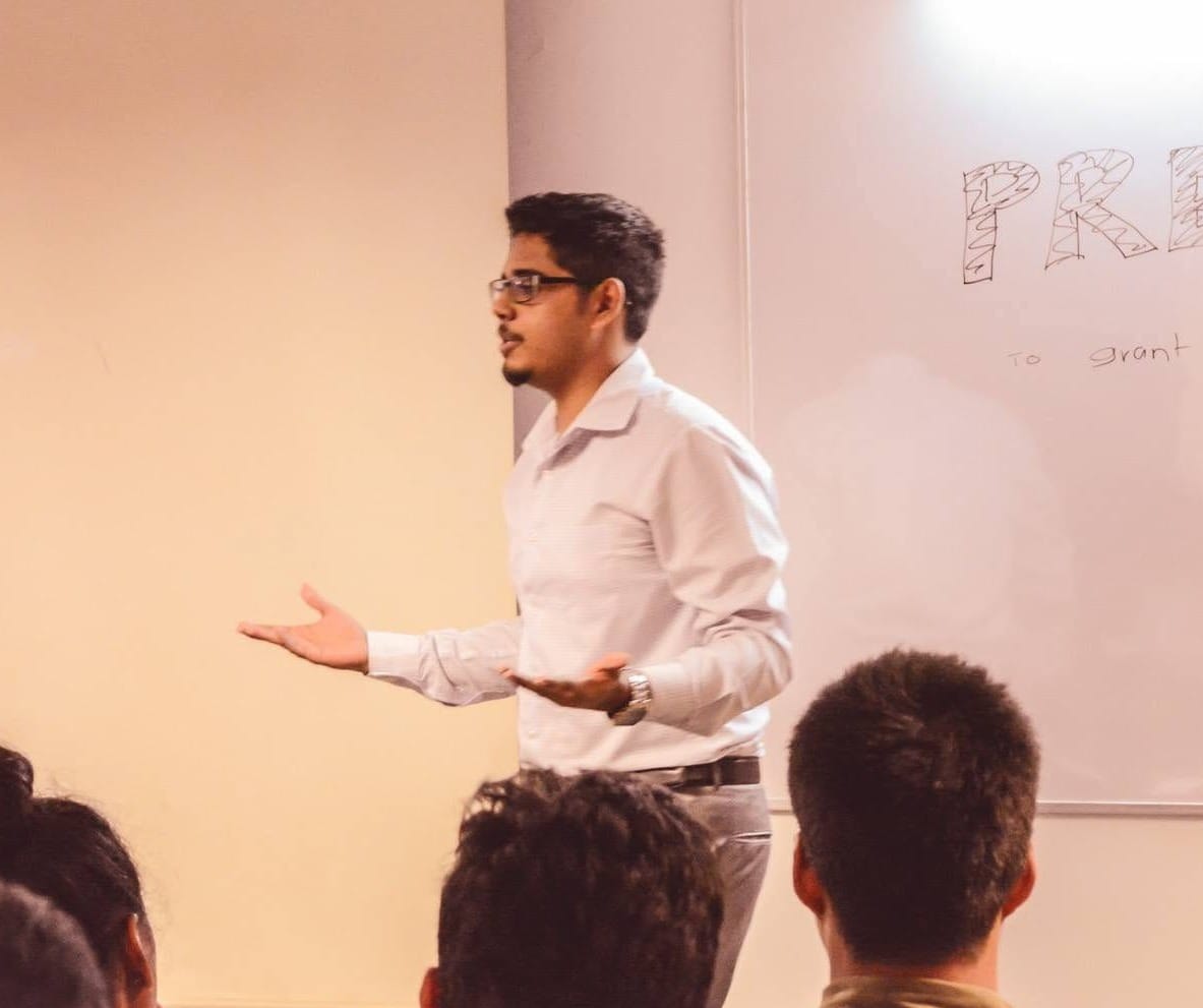 Nuski in his early speaking days