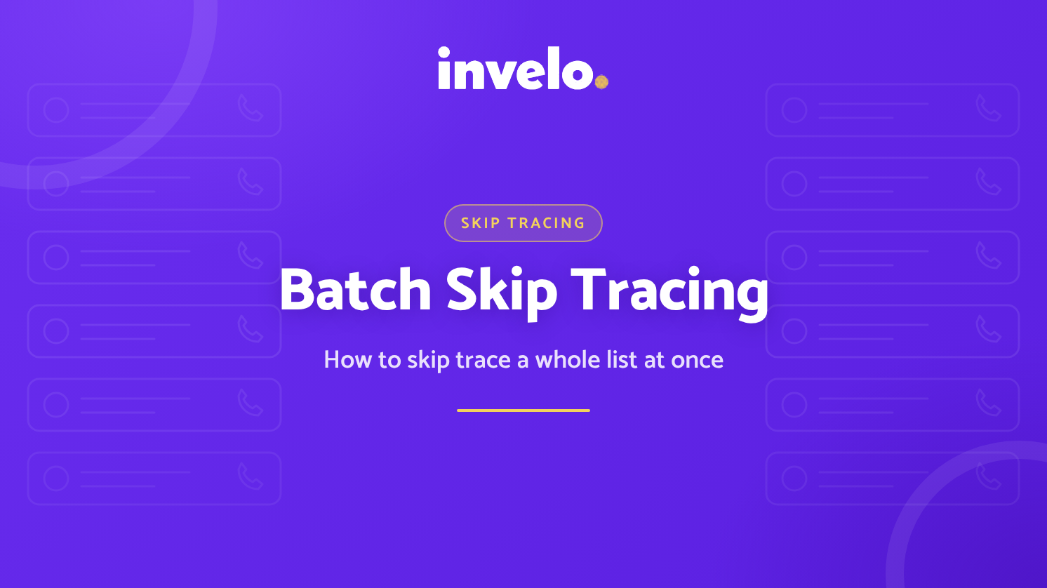 Batch Skip Tracing