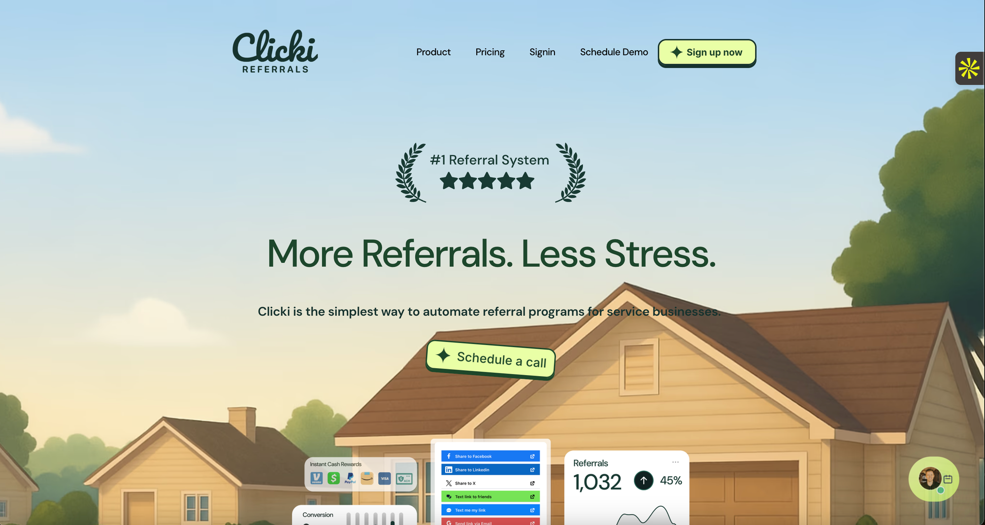 Clicki is the simplest way to automate referral programs for service businesses.