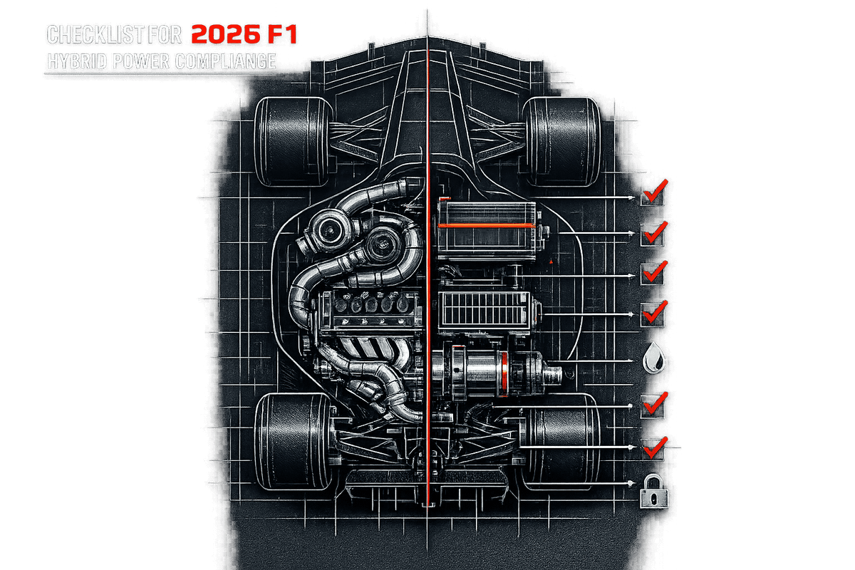 Checklist for 2026 F1 Hybrid Power Compliance