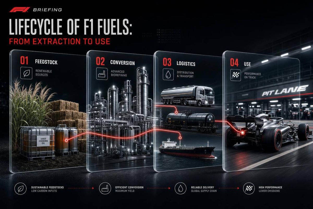 Lifecycle of F1 Fuels: From Extraction to Use