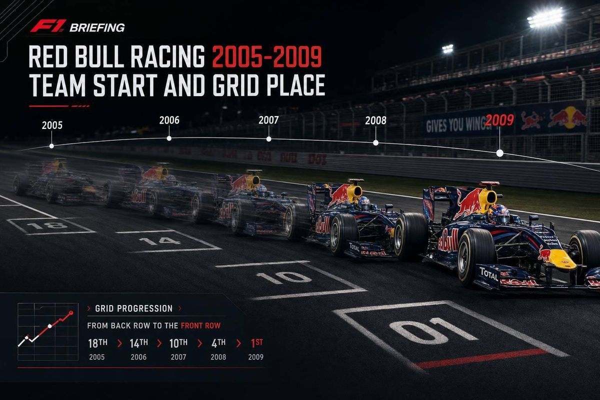 Red Bull Racing 2005-2009: Team Start and Grid Place