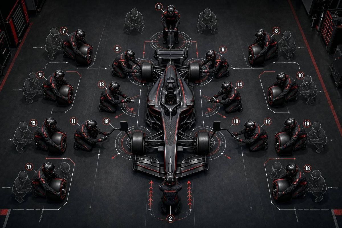 How F1 Teams Assign Pit Crew Roles
