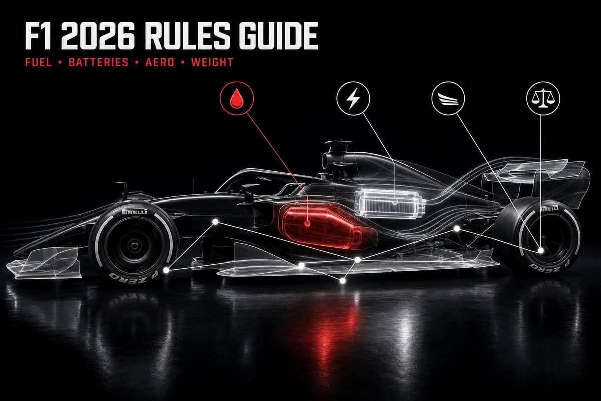 F1 2026 Rules Guide: Fuel, Batteries, Aero, Weight