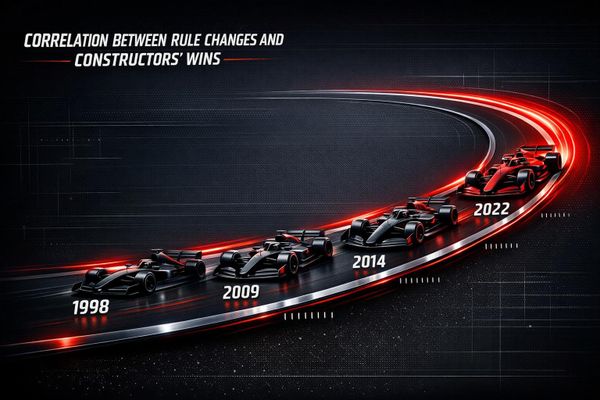 Correlation Between Rule Changes and Constructors' Wins