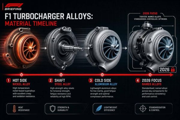 F1 Turbocharger Alloys: Material Timeline