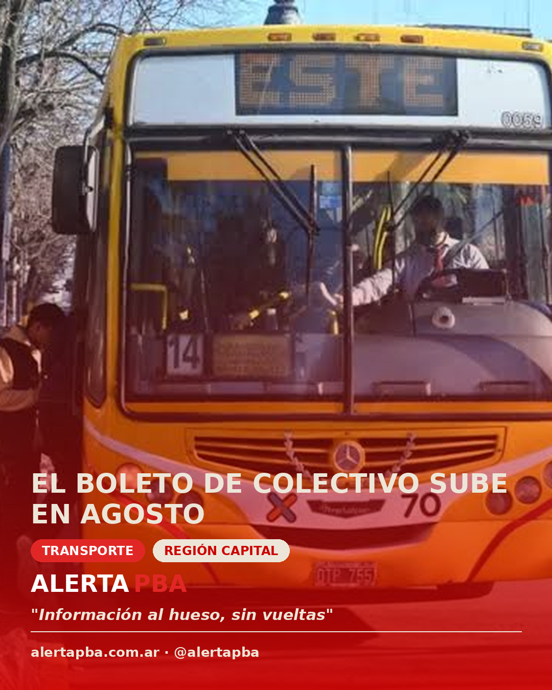 El boleto de colectivo volverá a subir en agosto en La Plata, Berisso y Ensenada
